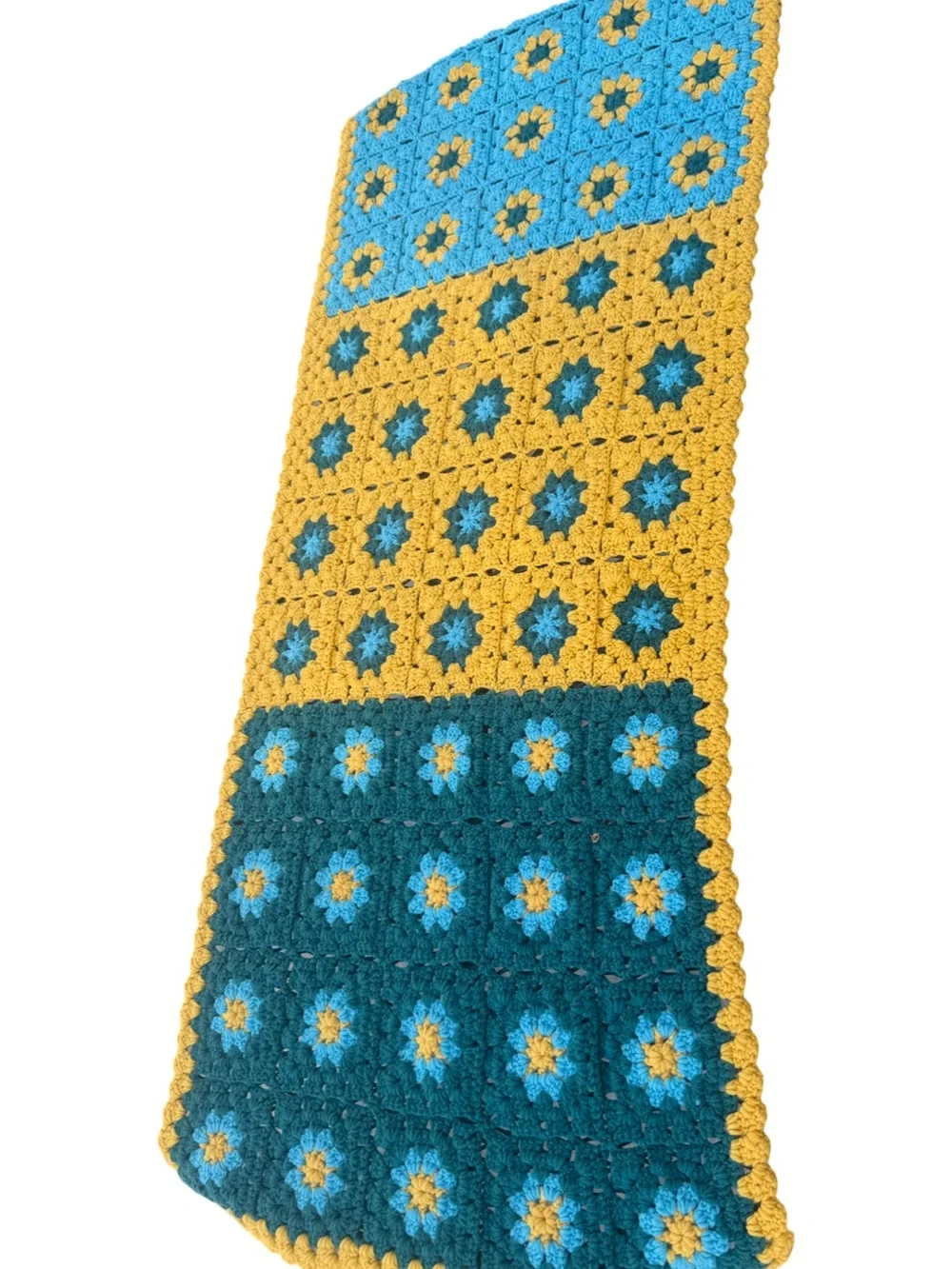 Handmade Crochet Granny Square Throw